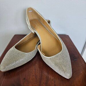 NWOB Juicy Couture Sparkly Dorsay Flats, Size 8